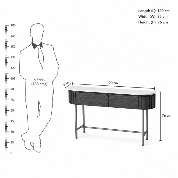 The Attic Carlston Console Table Black