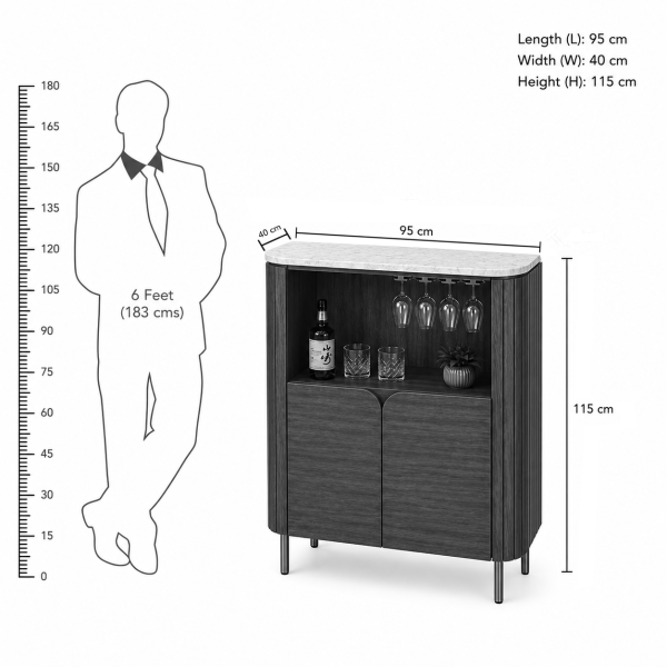 KL-2372 (7) The Attic Carlston Bar Unit Teak