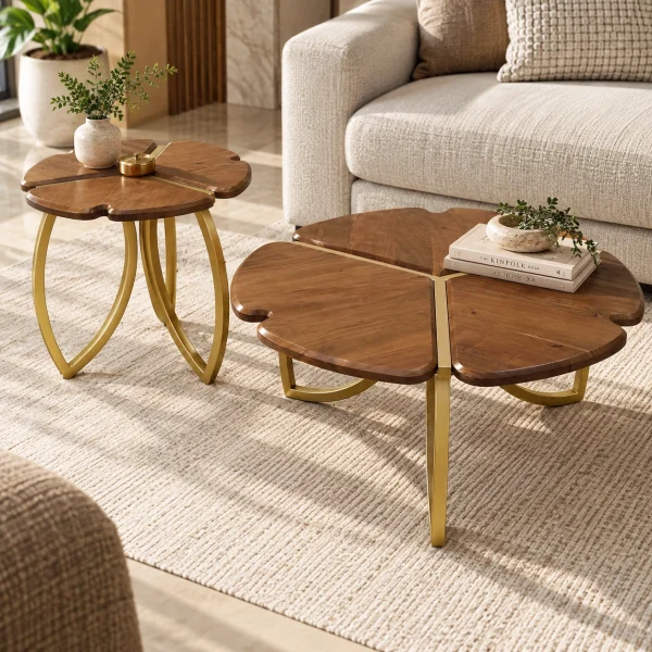 KL-2374 (3) The Attic Roselle Coffee Table Set of 2