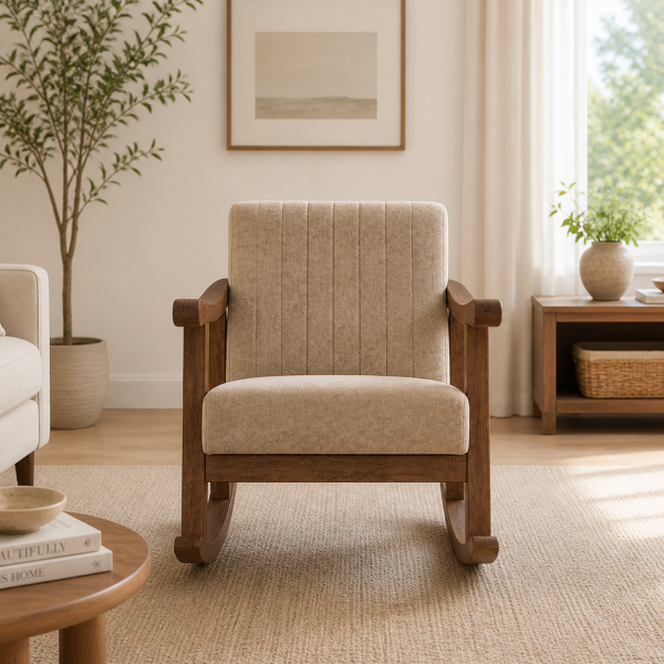 The Attic Sukoon Rocking chair Beige