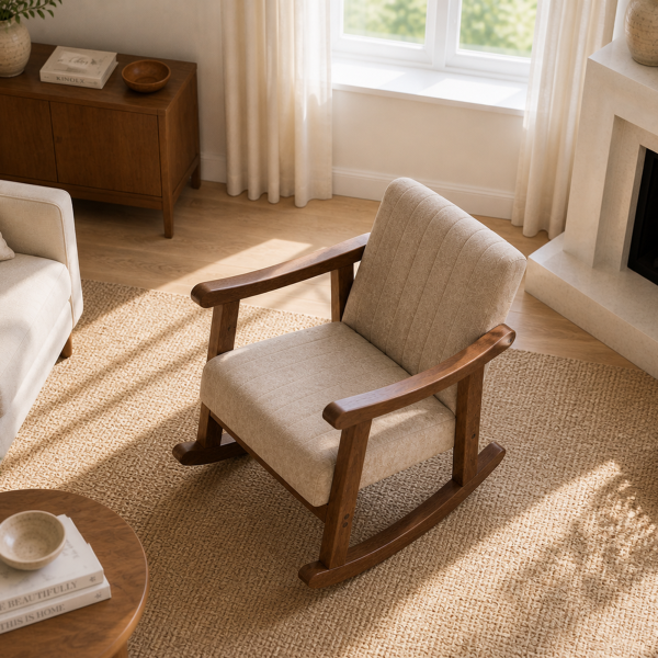 The Attic Sukoon Rocking chair Beige