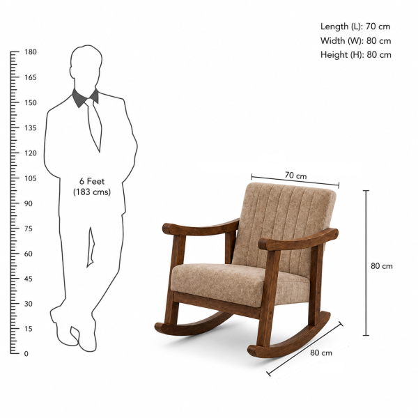 The Attic Sukoon Rocking chair Beige