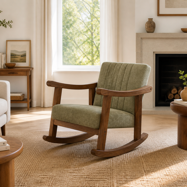 The Attic Sukoon Rocking chair Green