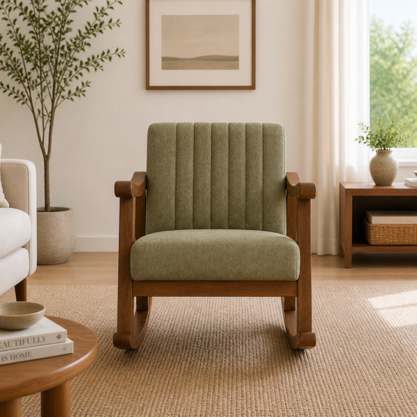 The Attic Sukoon Rocking chair Green