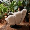 The Attic FloraNest Lounge Chair, Living room chair, bedroom modern chair, cozy & comfy chair Peach