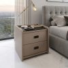 KL-2485 (1) The Attic Milan Bedside Table, bedroomtable, night stand table, upholstered premium table