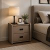 KL-2485 (4) The Attic Milan Bedside Table, bedroomtable, night stand table, upholstered premium table
