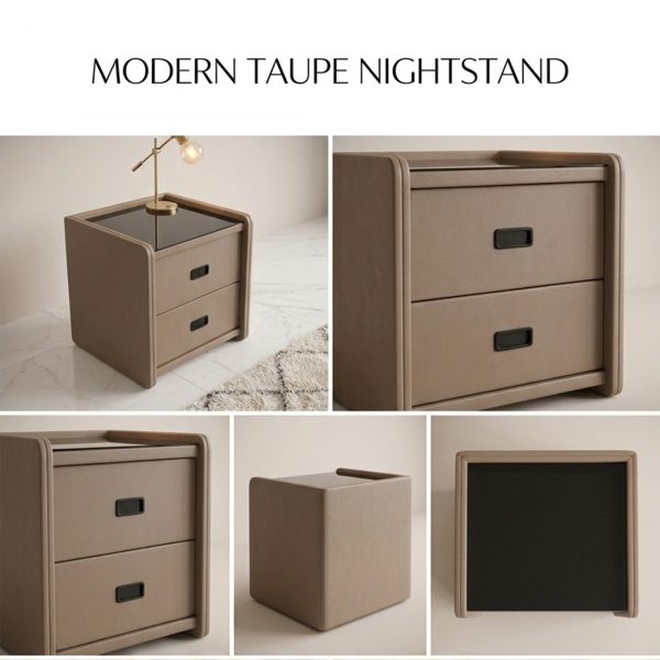 KL-2485 (6) The Attic Milan Bedside Table, bedroomtable, night stand table, upholstered premium table