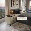 KL-2487 (5) The Attic Siena Bedside Table, bedroomtable, night stand table, upholstered premium table