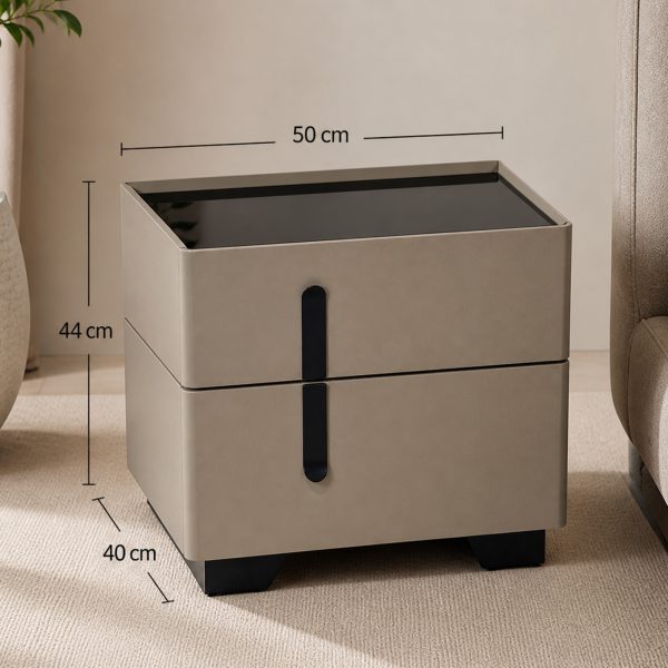 KL-2493 (3) The Attic Nova Bedside Table, bedroomtable, night stand table, upholstered premium table