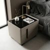 KL-2493 (4) The Attic Nova Bedside Table, bedroomtable, night stand table, upholstered premium table