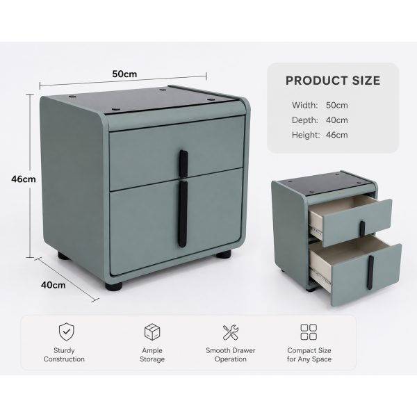 The Attic Rivera Bedside Table, bedroomtable, night stand table, upholstered premium table
