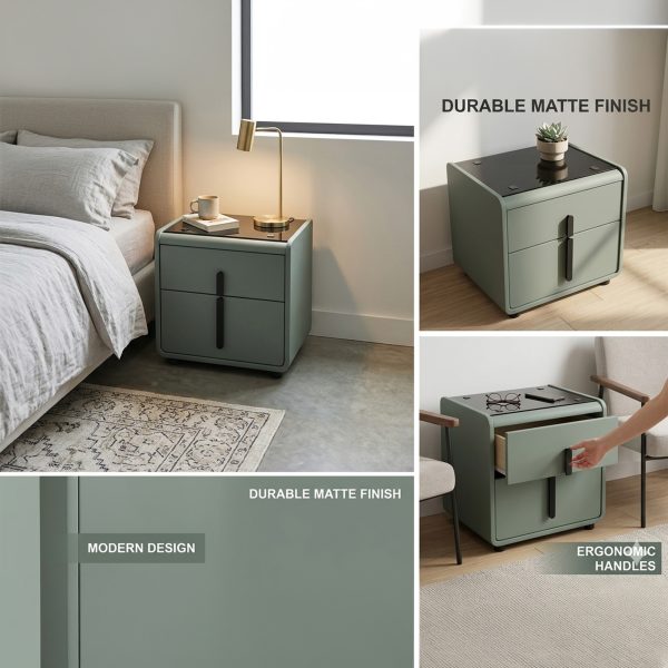 The Attic Rivera Bedside Table, bedroomtable, night stand table, upholstered premium table