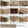 KL-2385Nat (5) The Attic Mehfil Bar Cabinet, Hard and Soft Drinks Bar Storage Cabinet, Wine Wisky Scotch, Bar for Home, Natural Finish