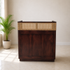 The Attic Mehfil Bar Cabinet, Hard and Soft Drinks Bar Storage Cabinet, Wine Wisky Scotch, Bar for Home,Walnut  Finish