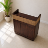 The Attic Mehfil Bar Cabinet, Hard and Soft Drinks Bar Storage Cabinet, Wine Wisky Scotch, Bar for Home,Walnut  Finish