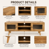 ChatGPT Image Jul 2, 2026, 10_11_44 AM The Attic Janah TV Cabinet, Solid Wood Sideboard TV Cabinet for Living Room, Wooden Free Standing TV Unit Side Board Table with Storage, Natural Matte Finish Glass