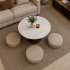 ChatGPT Image Jun 13, 2026, 02_58_20 PM The Attic Baithak Coffee Table, Coffee Table for Living Room, Marble Top, with 3 Integrated Seats, Honey & Beige
