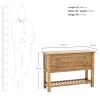 The Attic Jodhpur Console Table, Console Table for Living Room Foyer, Solid Wood Classy Console table, Light Teak Finish