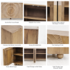 The Attic Brampton Sideboard, Multipurpose Cabinet for Kitchen and Living Room Storage, Classy Sideboard, Wooden Cabinet, Light Teak Matte Finish
