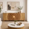 KL-2336S (1) The Attic Brampton Sideboard, Multipurpose Cabinet for Kitchen and Living Room Storage, Classy Sideboard, Wooden Cabinet, Light Teak Matte Finish
