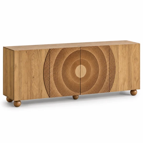 KL-2336S (7) The Attic Brampton Sideboard, Multipurpose Cabinet for Kitchen and Living Room Storage, Classy Sideboard, Wooden Cabinet, Light Teak Matte Finish