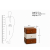 KL-2382 (7) The Attic Solid Wood Acko Nightstand with 3 Drawers | Wooden Bedside Table for Bedroom Storage | Handcrafted Mango Wood