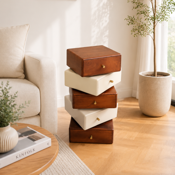 KL-2383 (4) The Attic Solid Wood Acko Drawer Chest | Wooden Chest of Drawers | Bedroom Livingroom Storage | Handcrafted Mango Wood