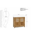 KL-2390SC (8) The Attic Crestwood Solid Wood Two Door Sideboard Cabinet with Cane Doors | Storage & Display Cabinet for Living Room & Dining Room | Handcrafted Mango Wood, Light Teak Finish