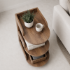 KL-2398T (5) The Attic Solid Wood Rolling Serving Trolley with Storage Shelves, Provential Teak Finish