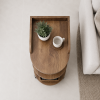 KL-2398T (6) The Attic Solid Wood Rolling Serving Trolley with Storage Shelves, Provential Teak Finish