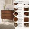 KL-3015T (6) The Attic Carlston 3 Drawer Chest, Multipurpose Cabinet for Kitchen and Living Room Storage, Classy Chest of drawers, Solid Mango Wood, Provential Teak Matte Finish