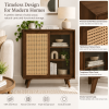 KL-2366T (6) The Attic Ines Cabinet, Coffee Table for Living Room, Solid Wood Centre Table with Cane with sliding doors, Provincial Teak