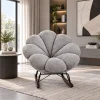 KL-2417A (2) The Attic FloraNest Rockinig Chair, Living room chair, bedroom modern chair, cozy & comfy chair Light Grey
