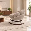 KL-2417B (3) The Attic FloraNest Rocking Chair, Living room chair, bedroom modern chair, cozy & comfy chair Beige