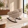 KL-2417B (4) The Attic FloraNest Rocking Chair, Living room chair, bedroom modern chair, cozy & comfy chair Beige