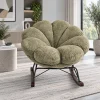 The Attic FloraNest Rocking Chair, Living room chair, bedroom modern chair, cozy & comfy chair Pastel Olive