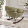 The Attic FloraNest Rocking Chair, Living room chair, bedroom modern chair, cozy & comfy chair Pastel Olive