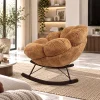 The Attic FloraNest Rocking Chair, Living room chair, bedroom modern chair, cozy & comfy chair Biscotti