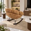 The Attic FloraNest Rocking Chair, Living room chair, bedroom modern chair, cozy & comfy chair Biscotti