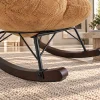 The Attic FloraNest Rocking Chair, Living room chair, bedroom modern chair, cozy & comfy chair Biscotti