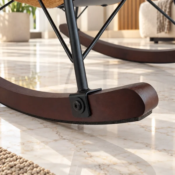 The Attic FloraNest Rocking Chair, Living room chair, bedroom modern chair, cozy & comfy chair Biscotti
