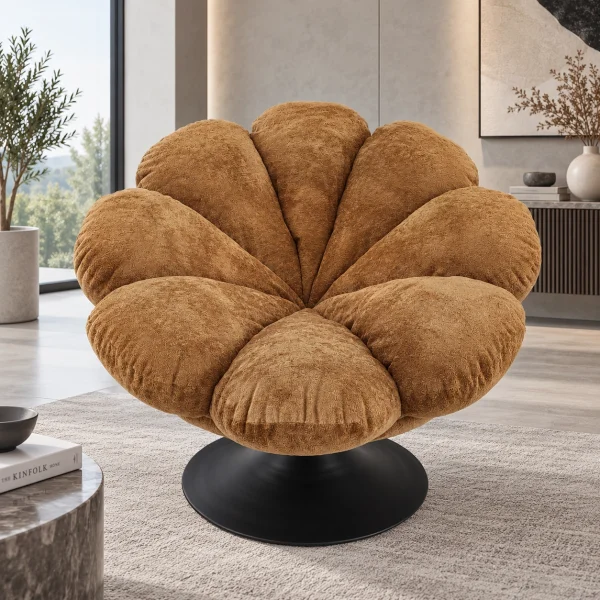 KL-2418D (3) The Attic FloraNest Lounge Chair, Living room chair, bedroom modern chair, cozy & comfy chair Biscotti Colour