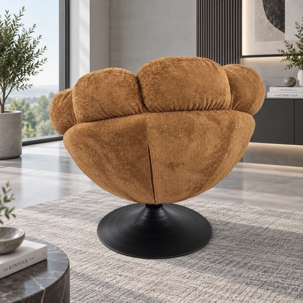 KL-2418D (5) The Attic FloraNest Lounge Chair, Living room chair, bedroom modern chair, cozy & comfy chair Biscotti Colour