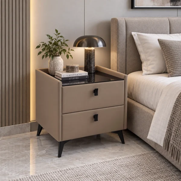 KL-2483B (2) The Attic Verona Bedside Table, bedroomtable, night stand table, upholstered premium table (Copy)