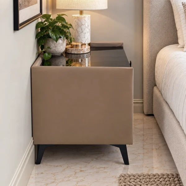 KL-2483B (4) The Attic Verona Bedside Table, bedroomtable, night stand table, upholstered premium table (Copy)