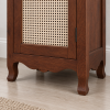 The Attic Catania Kitchen Cabinet, Multipurpose Cabinet For Bedroom Living room study bar, Solid Wood Bookshelf/Kitchen Cabinet, Solid Mango Wood, Honey Finish Cane