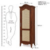 The Attic Catania Kitchen Cabinet, Multipurpose Cabinet For Bedroom Living room study bar, Solid Wood Bookshelf/Kitchen Cabinet, Solid Mango Wood, Honey Finish Cane