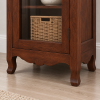 The Attic Catania Kitchen Cabinet, Multipurpose Cabinet For Bedroom Living room study bar, Solid Wood Bookshelf/Kitchen Cabinet, Solid Mango Wood, Honey Finish Glass
