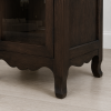 KL-3001WG (5) The Attic Catania Kitchen Cabinet, Multipurpose Cabinet For Bedroom Living room study bar, Solid Wood Bookshelf/Kitchen Cabinet, Solid Mango Wood, Walnut Finish Glass